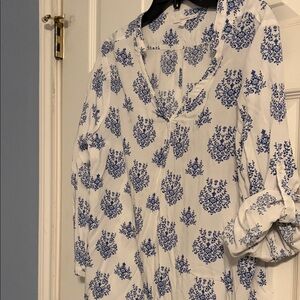 Fun 2 Fun Blue and White Blouse